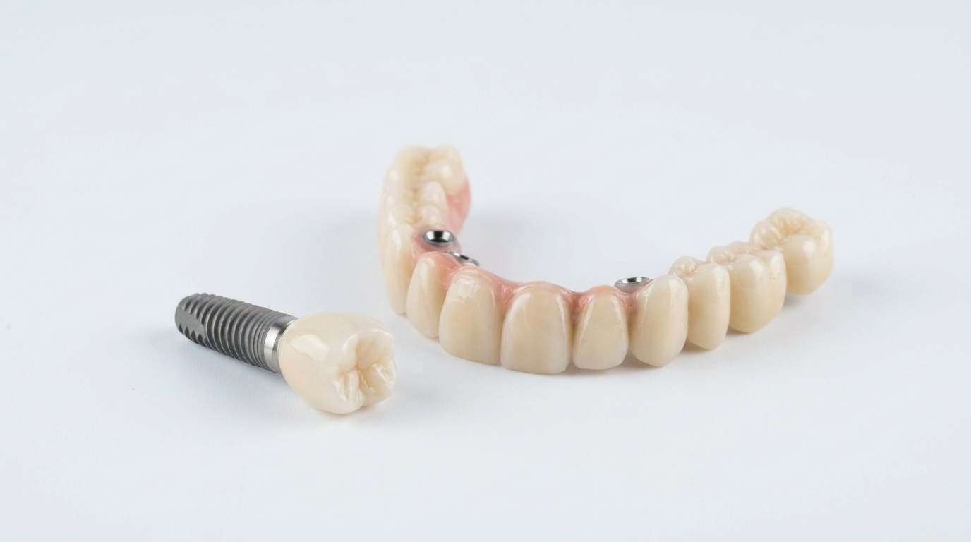 Einzelzahnimplantat und Implantatbrücke im Vergleich